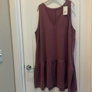 A NEW DAY - Drop waist v-neck tank dress.  2X. NWT.